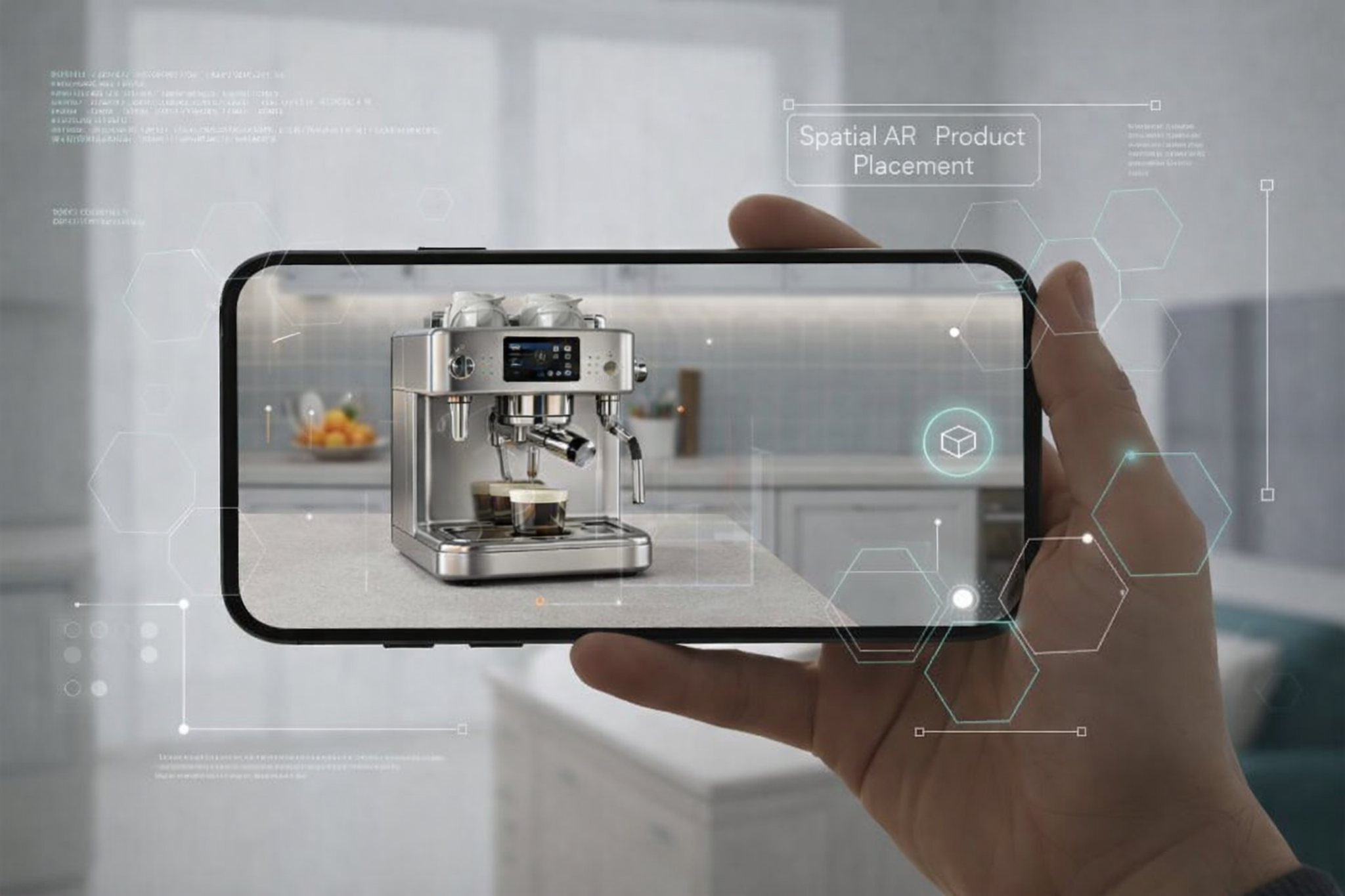 Colocación móvil de producto en AR en espacio físico